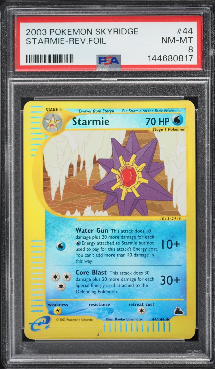 2003 Pokemon Skyridge Reverse Holo Starmie #44 PSA 8 NM-MT