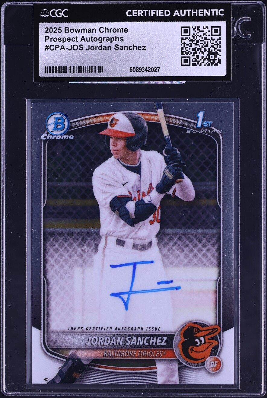 2025 Bowman Chrome Jordan Sanchez PROSPECT AUTO #CPA-JOS CGC AUTH on ...