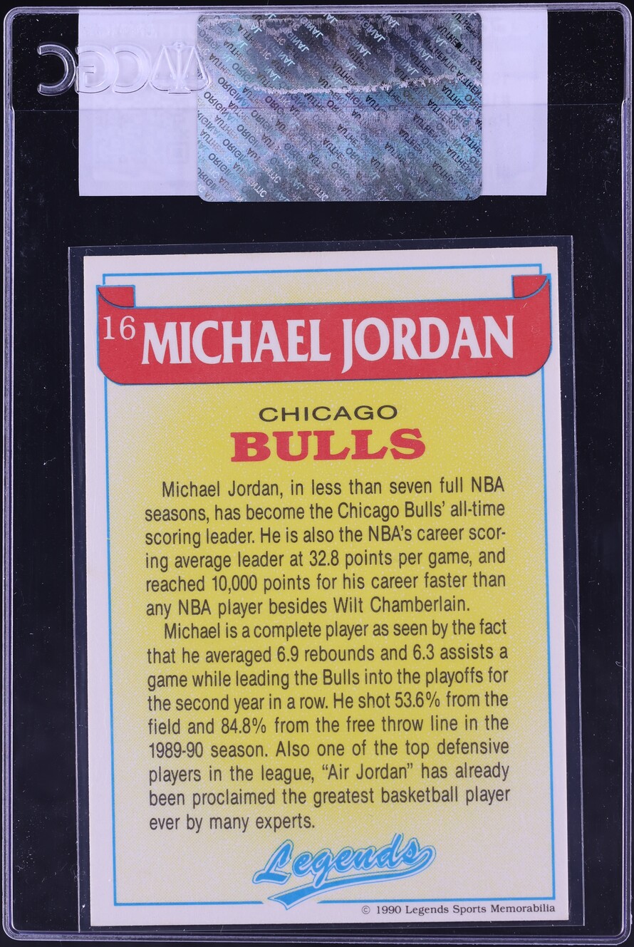 1990 Legends Magazine Hand Cut Michael Jordan #16 CGC AUTH