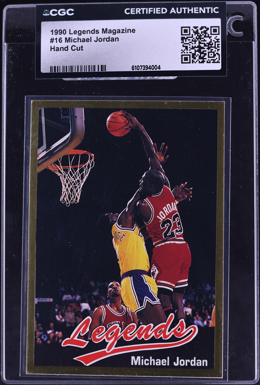 1990 Legends Magazine Hand Cut Michael Jordan #16 CGC AUTH
