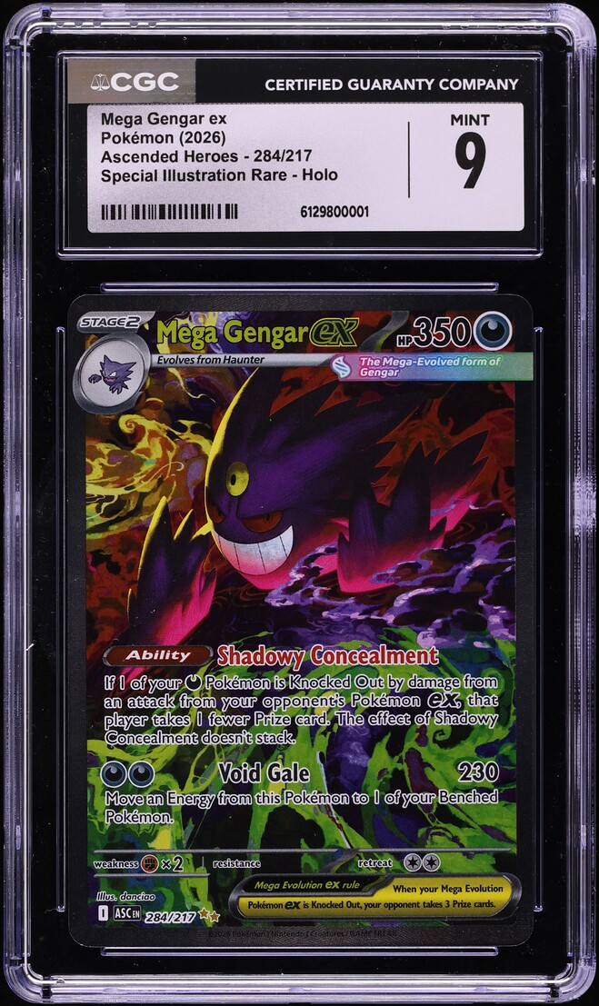 2026 Pokemon Mega Ascended Heroes SIR Mega Gengar ex #284 CGC 9 MINT