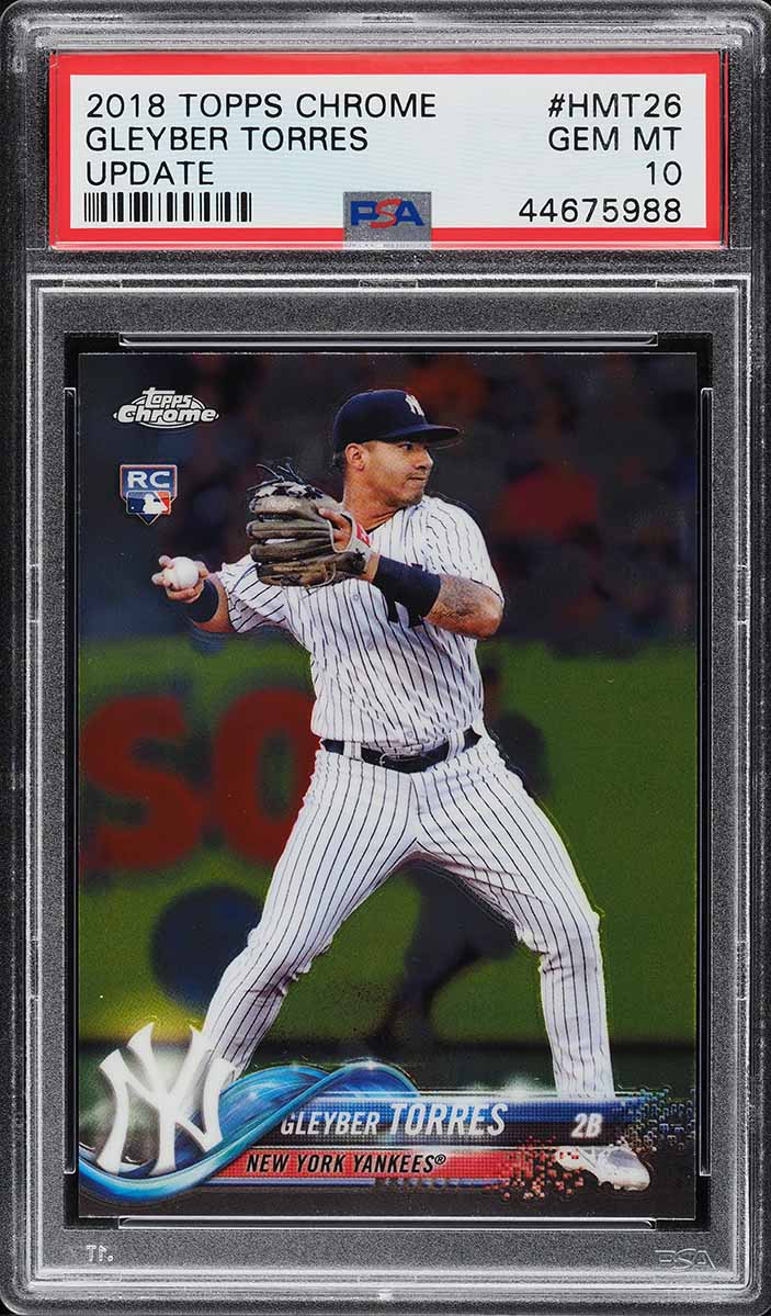 2018 Topps Chrome Update Gleyber Torres ROOKIE #HMT26 PSA 10 GEM