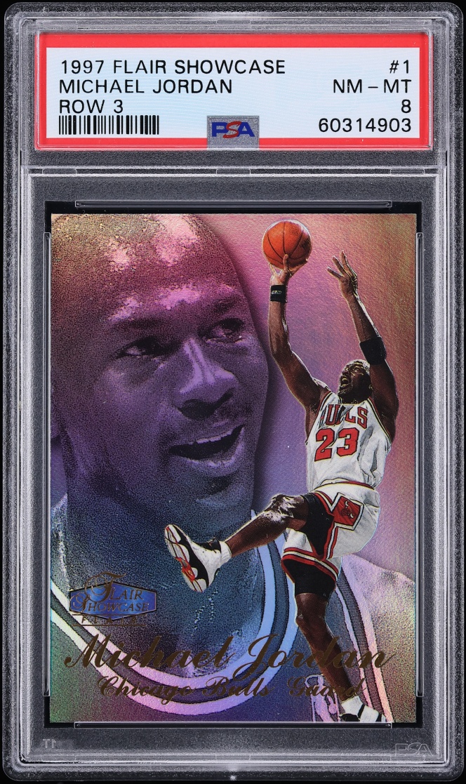 1997 Flair Showcase Row 3 Michael Jordan #1 PSA 8 NM-MT