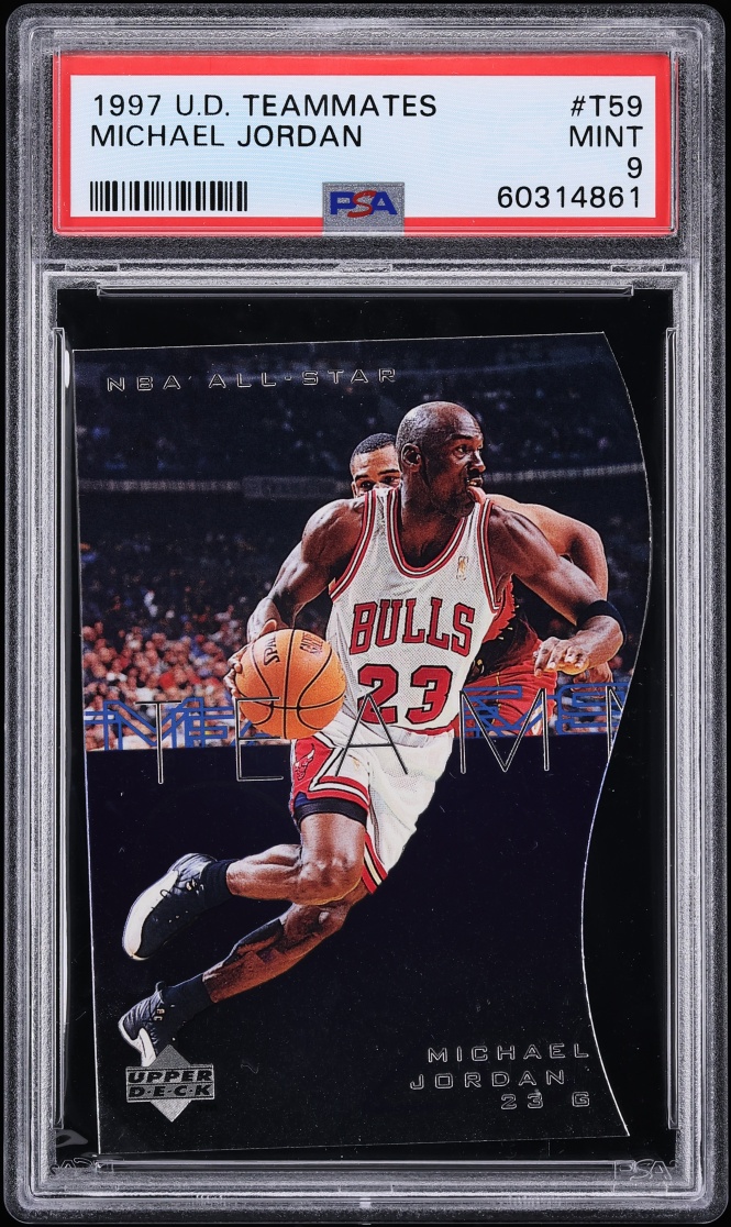 1997 Upper Deck Teammates Die-Cut Michael Jordan #T59 PSA 9 MINT