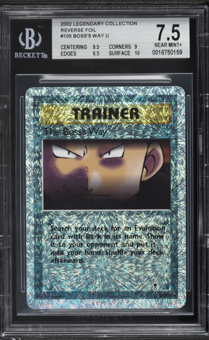 2002 Pokemon Legendary Collection Reverse Foil The Boss's Way U #105 BGS 7.5 NRMT+