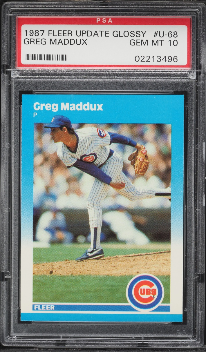 1987 Fleer Update Glossy Greg Maddux ROOKIE #U-68 PSA 10 GEM MINT