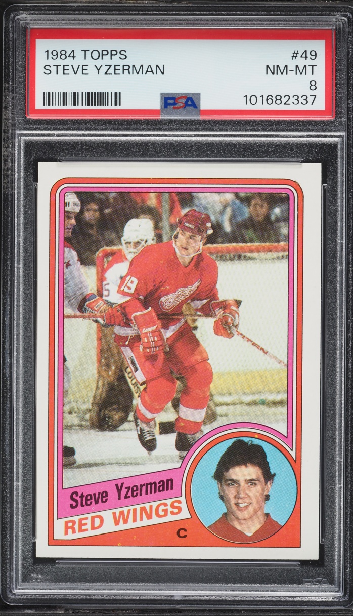 1984 Topps Hockey Steve Yzerman ROOKIE #49 PSA 8 NM-MT