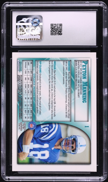 1998 Bowman Chrome Peyton Manning ROOKIE #165 CGC 9 MINT
