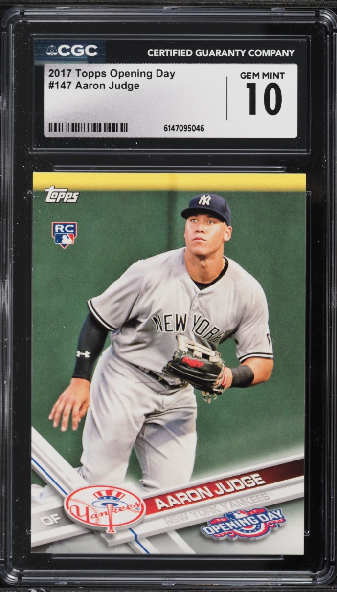2017 Topps Opening Day Aaron Judge ROOKIE #147 CGC 10 GEM MINT