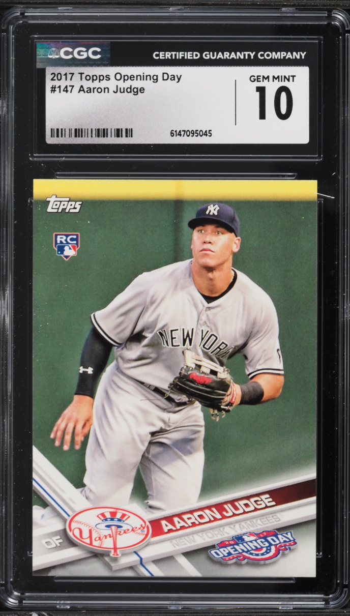 2017 Topps Opening Day Aaron Judge ROOKIE #147 CGC 10 GEM MINT