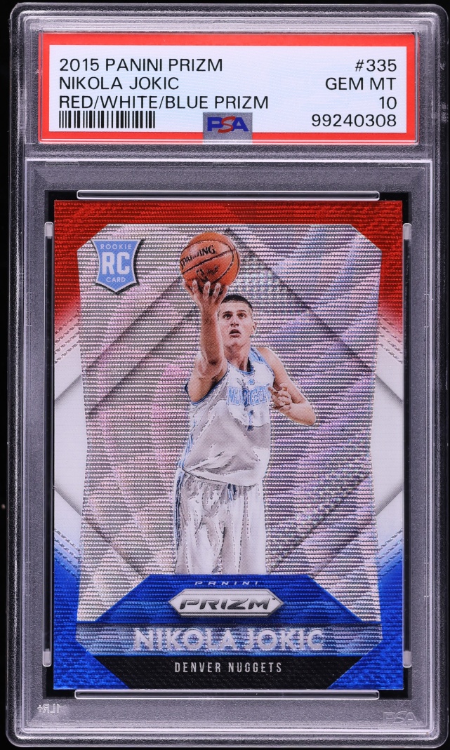 2015 Panini Prizm Red White Blue Nikola Jokic ROOKIE #335 PSA 10 GEM MINT