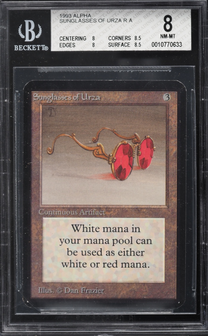 1993 Magic The Gathering MTG Alpha Sunglasses Of Urza BGS 8 NM-MT