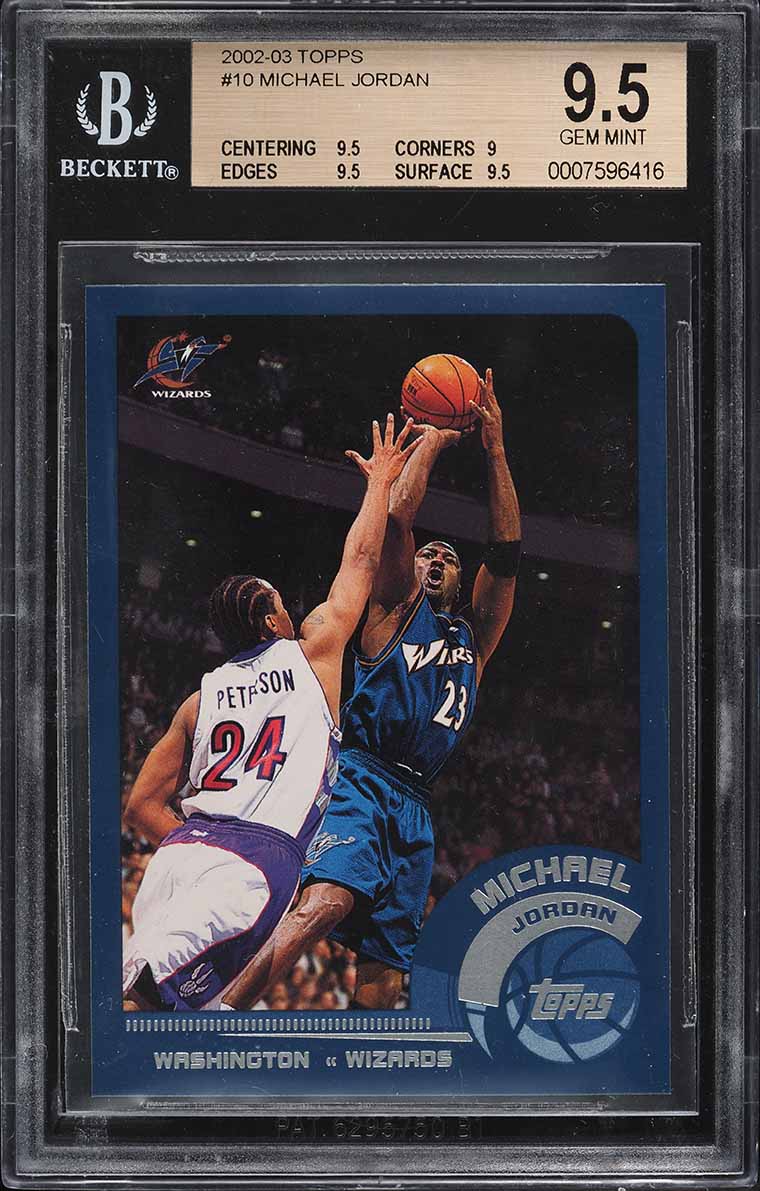2002 Topps Basketball Michael Jordan #10 BGS 9.5 GEM MINT
