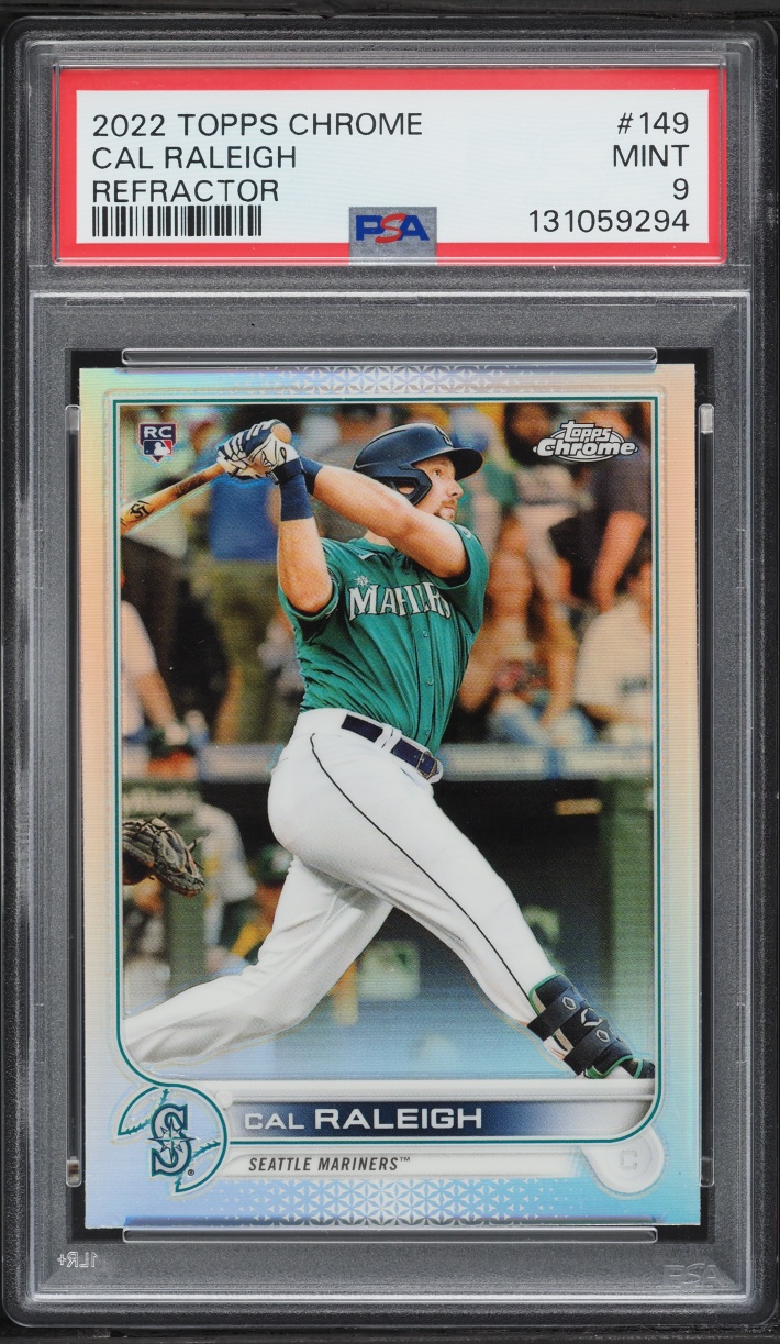 2022 Topps Chrome Refractor Cal Raleigh ROOKIE #149 PSA 9 MINT