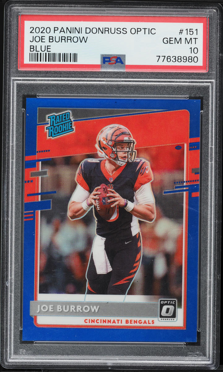 2020 Donruss Optic Blue Joe Burrow ROOKIE /179 #151 PSA 10 GEM MINT