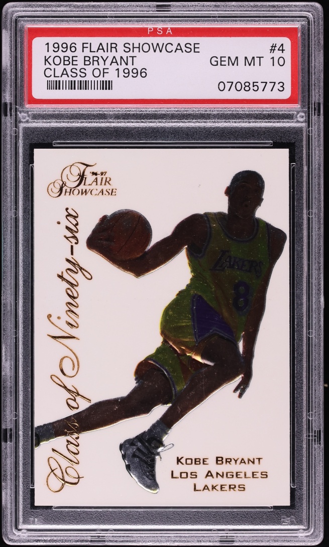 1996 Flair Showcase Class Of '96 Kobe Bryant ROOKIE #4 PSA 10 GEM MINT