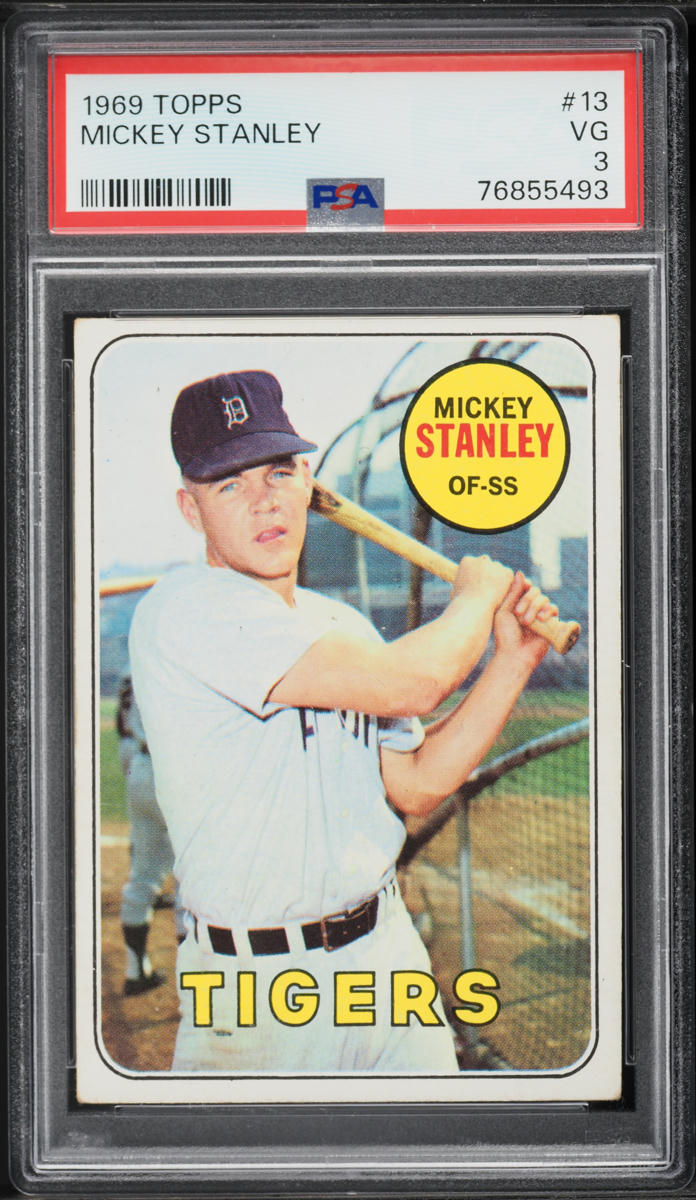 1969 Topps Mickey Stanley #13 PSA 3 VG