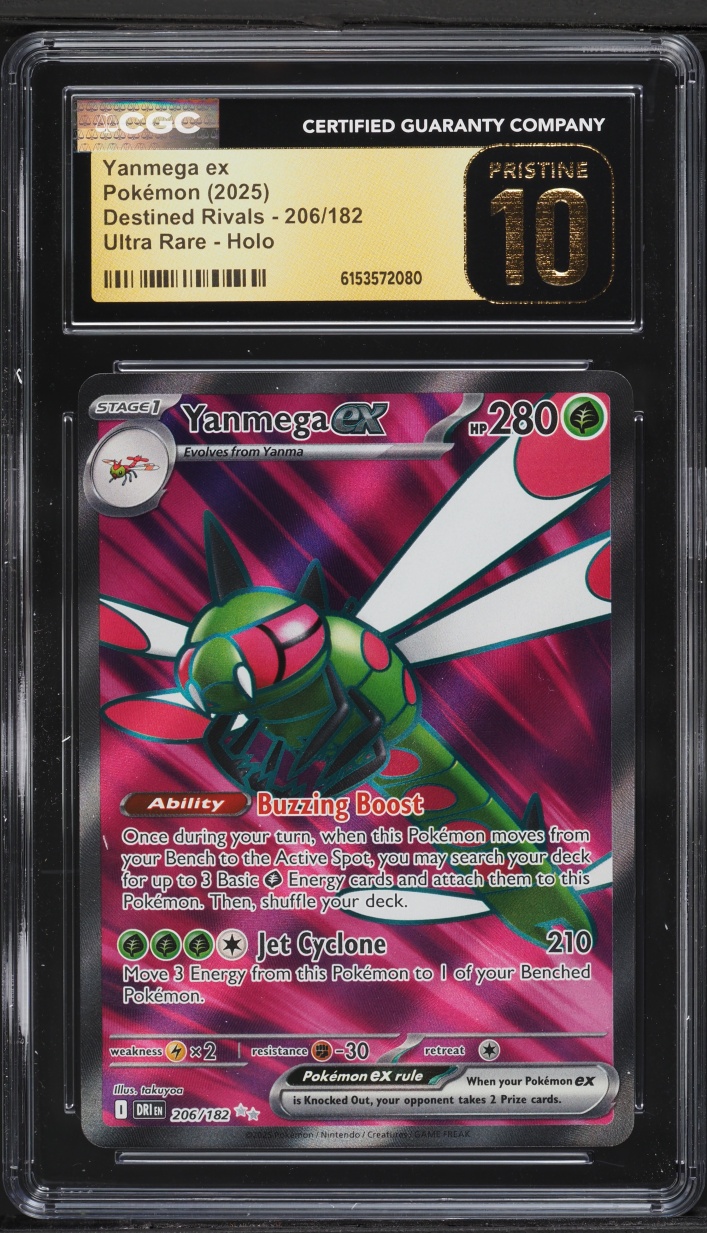 2025 Pokemon Scarlet & Violet Destined Rivals Full Art Yanmega EX #206 CGC 10 PRISTINE