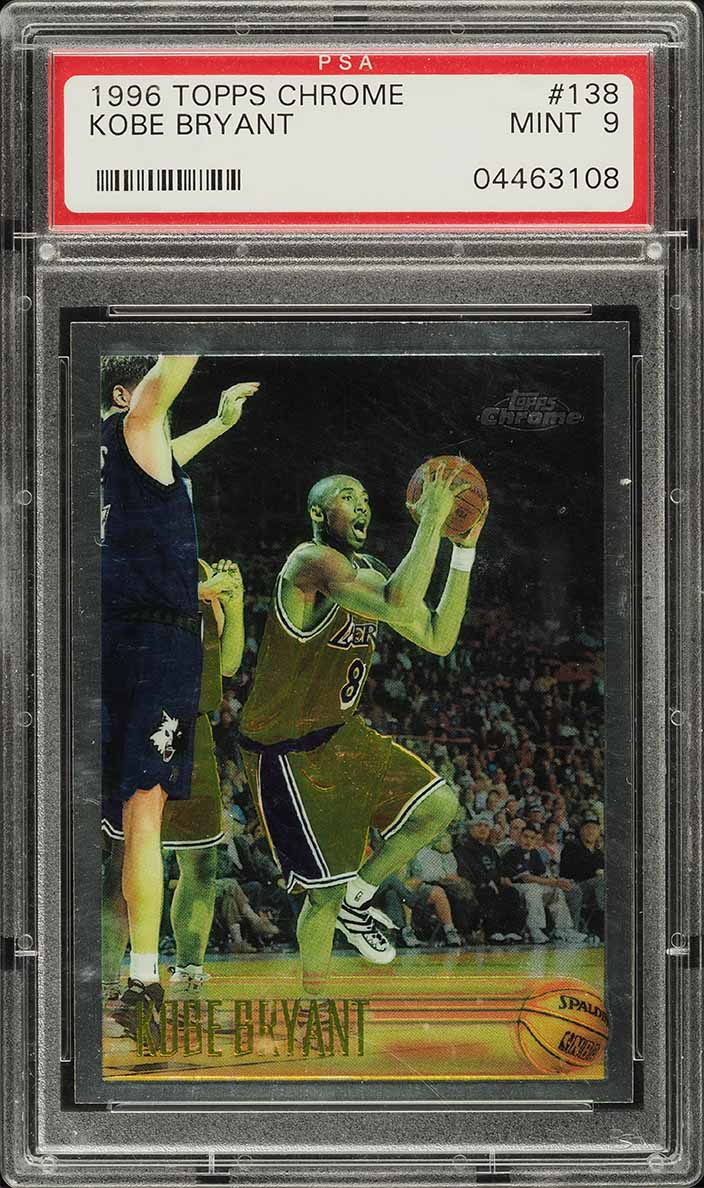 1996 Topps Chrome Kobe Bryant ROOKIE #138 PSA 9 MINT