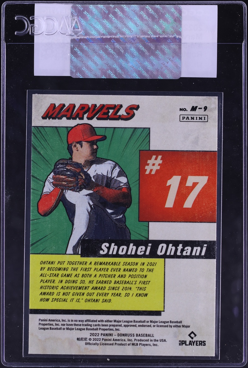 2022 Donruss Marvels Rapture Shohei Ohtani #M-9 CGC AUTH