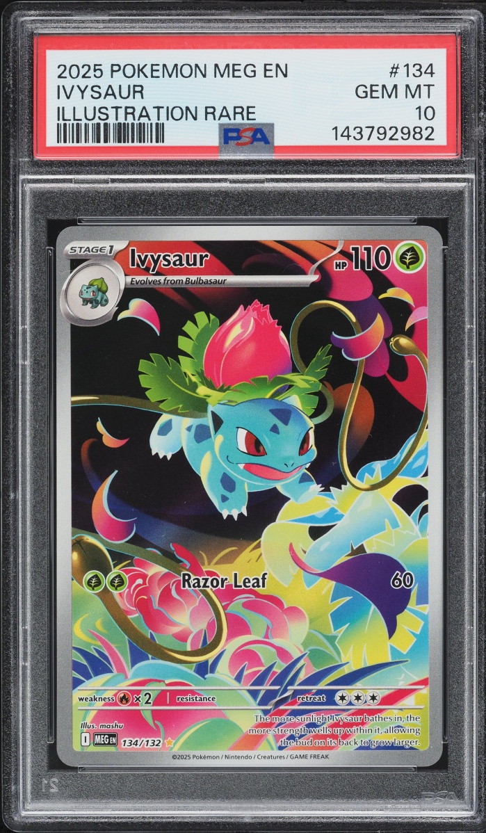 2025 Pokemon Mega Evolution IR Ivysaur #134 PSA 10 GEM MINT