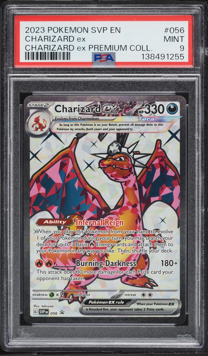 2023 Pokemon Scarlet & Violet Promo Premium Collection Full Art Charizard EX #56 PSA 9 MINT