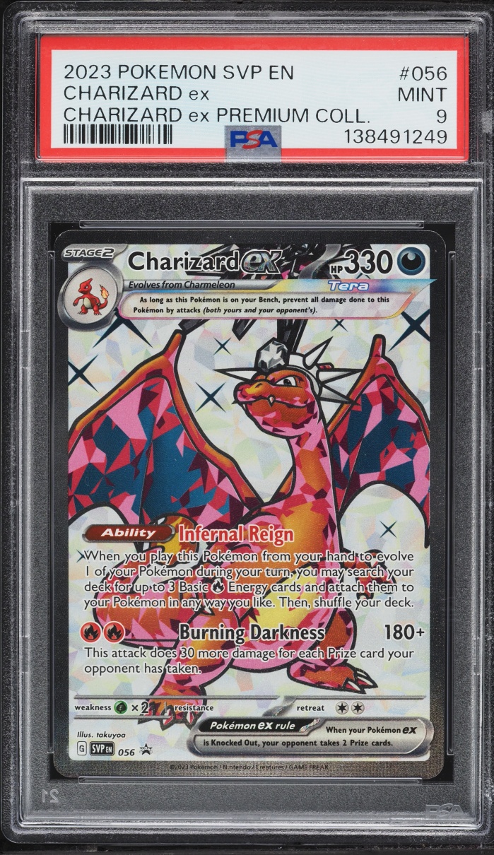 2023 Pokemon Scarlet & Violet Promo Premium Collection Full Art Charizard EX #56 PSA 9 MINT