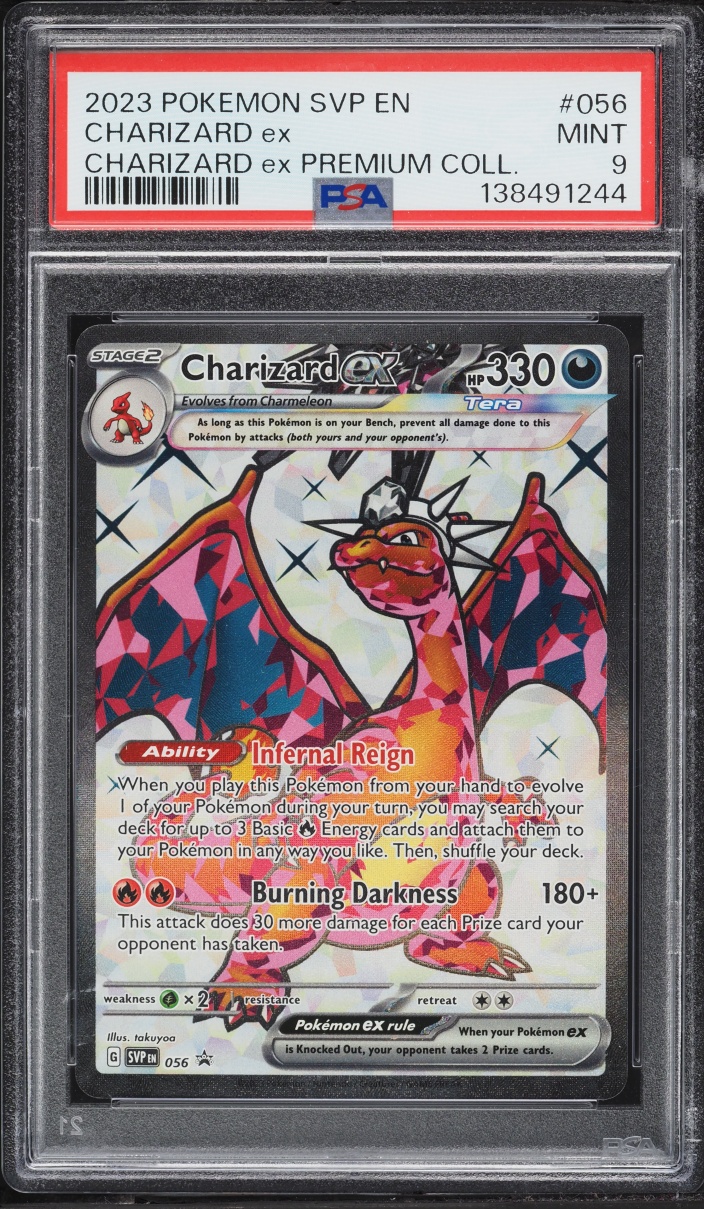 2023 Pokemon Scarlet & Violet Promo Premium Collection Full Art Charizard EX #56 PSA 9 MINT