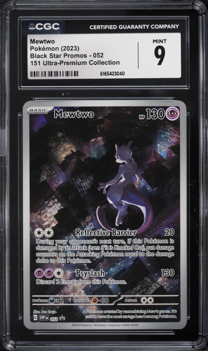 2023 Pokemon Scarlet & Violet Promo 151 Ultra Premium Collection Full Art Mewtwo #52 CGC 9 MINT