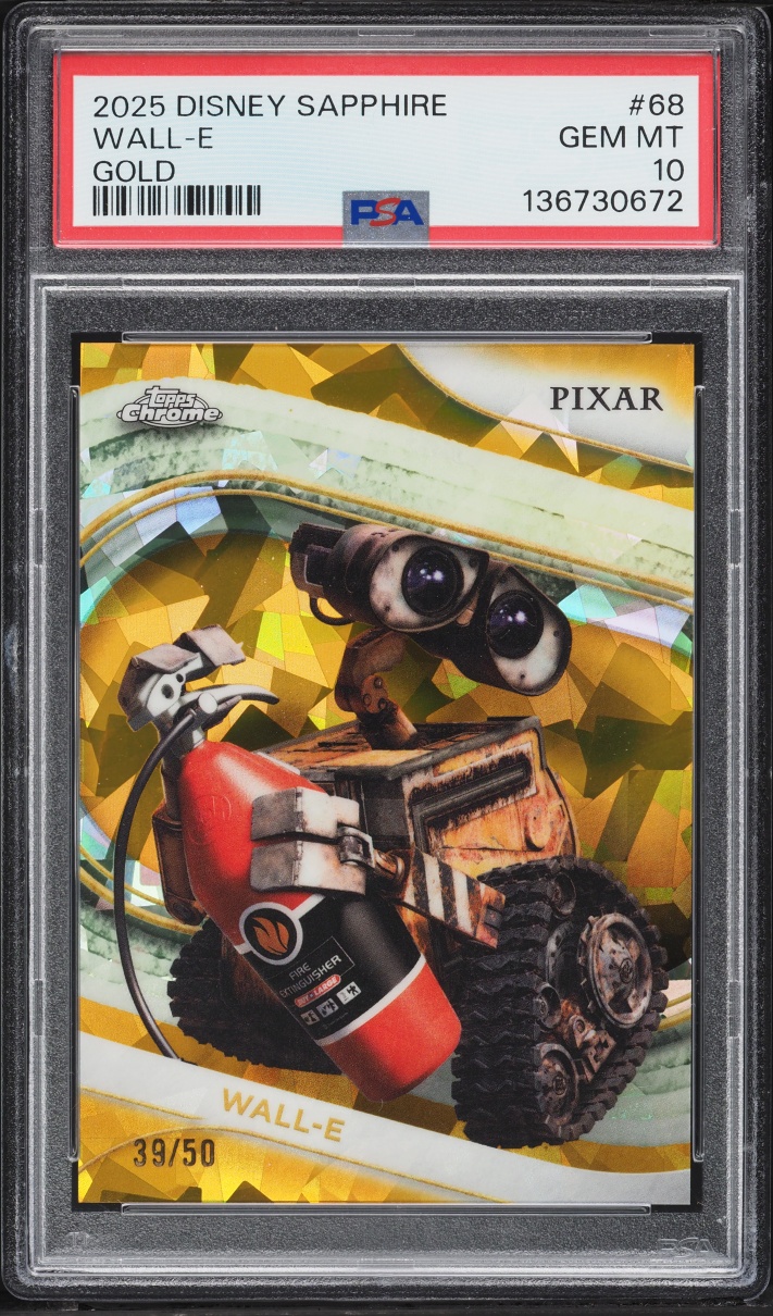 2025 Topps Chrome Disney Sapphire Gold Wall-E /50 #68 PSA 10 GEM MINT - Photo 1