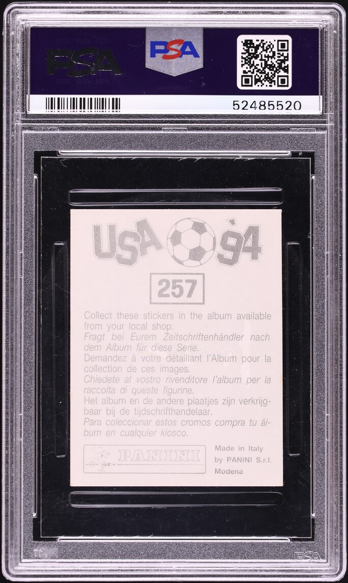 1994 Panini World Cup USA '94 Diego Maradona #257 PSA 8 NM-MT