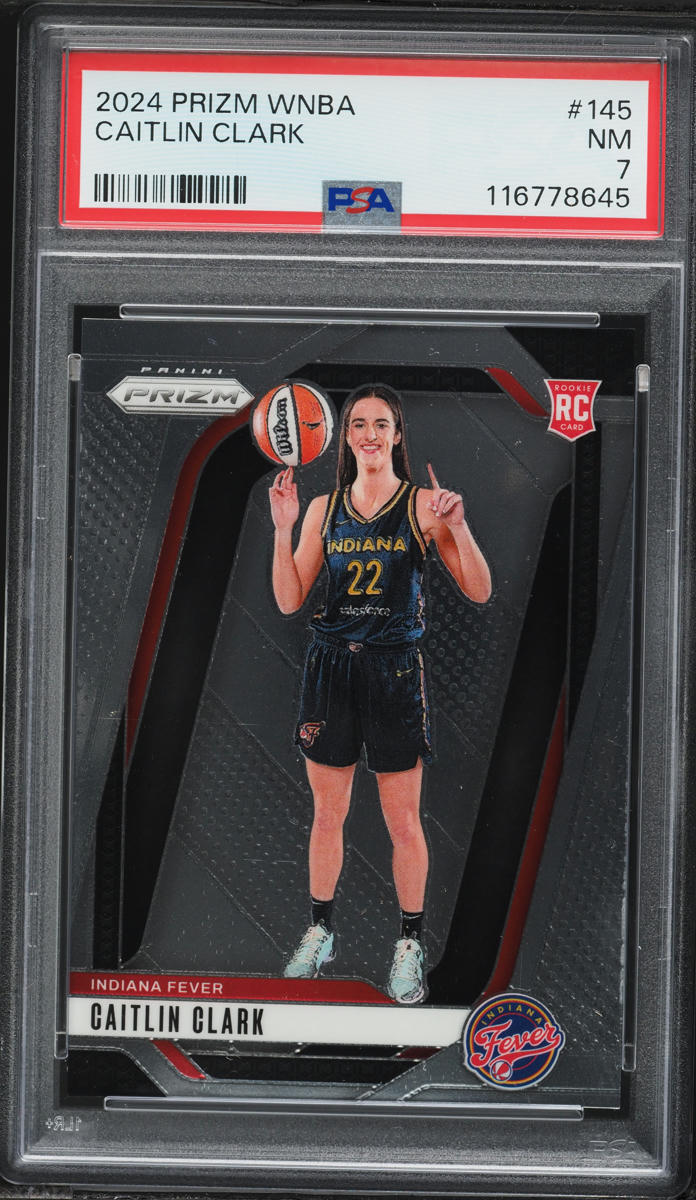 2024 Panini Prizm WNBA Caitlin Clark ROOKIE #145 PSA 7 NRMT
