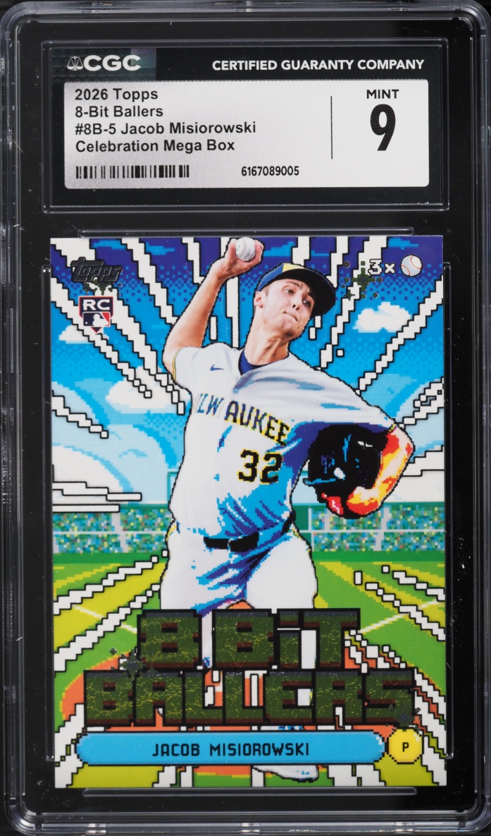 2026 Topps 8-Bit Ballers Celebration Mega Box Jacob Misiorowski ROOKIE #8B-5 CGC 9 MINT