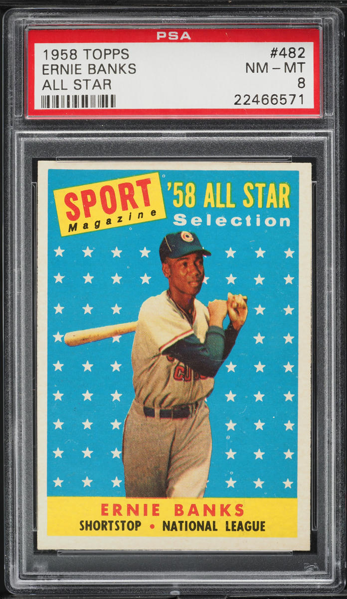 1958 Topps Ernie Banks ALL-STAR #482 PSA 8 NM-MT
