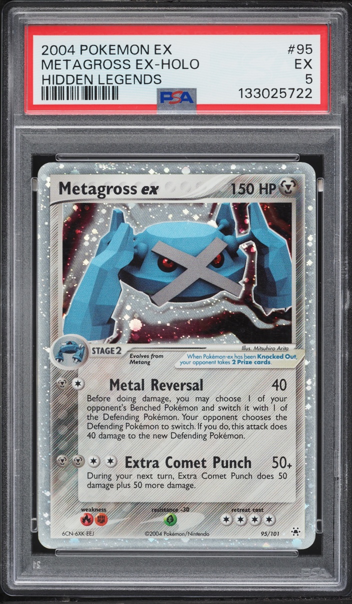 2004 Pokemon EX Hidden Legends Holo Metagross ex #95 PSA 5 EX