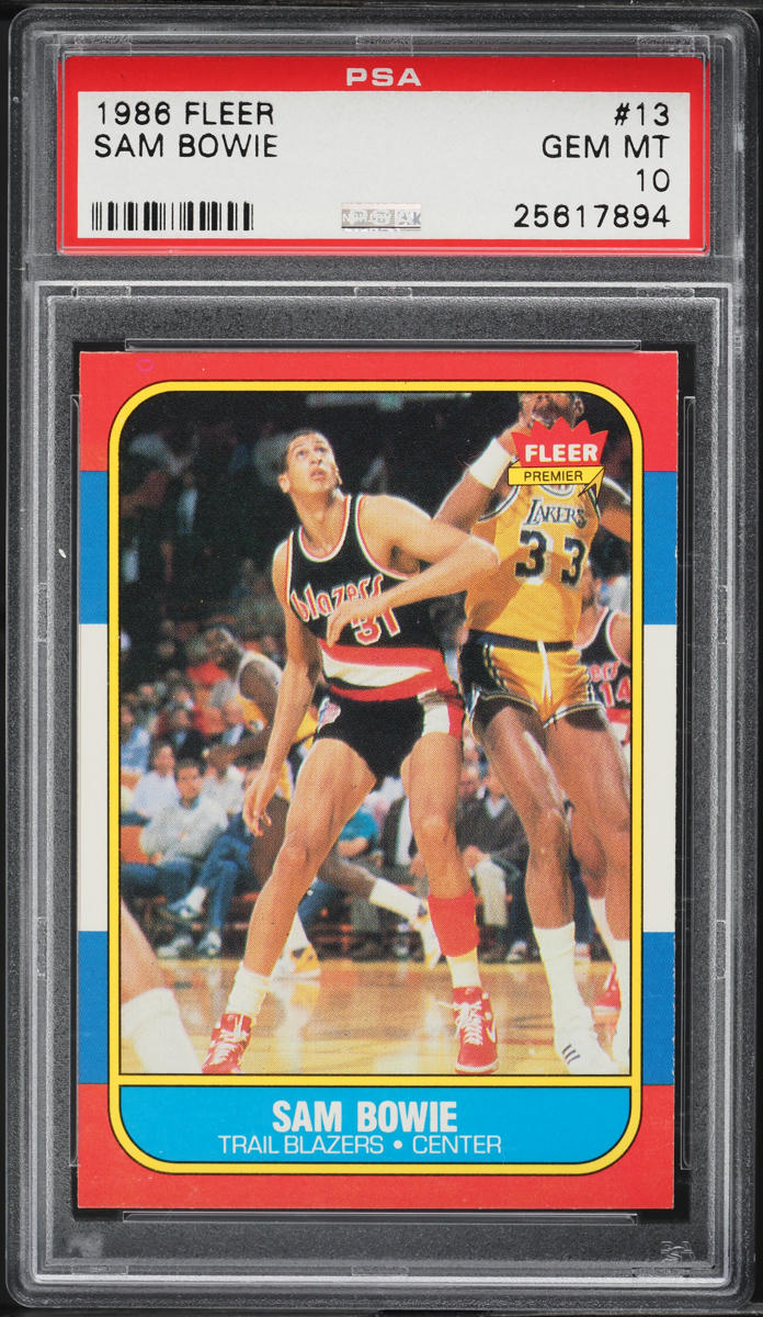 1986 Fleer Basketball Sam Bowie ROOKIE #13 PSA 10 GEM MINT