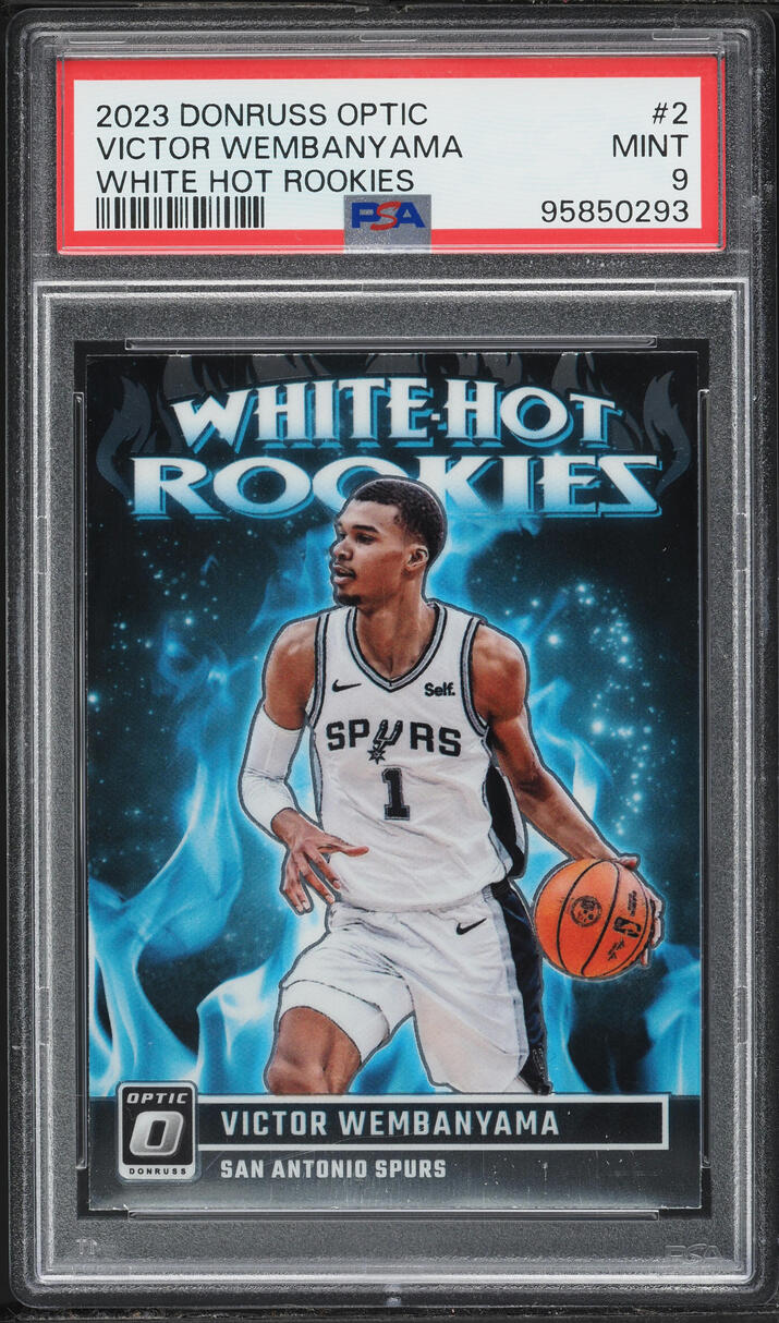 2023 Donruss Optic White Hot Victor Wembanyama ROOKIE #2 PSA 9 MINT