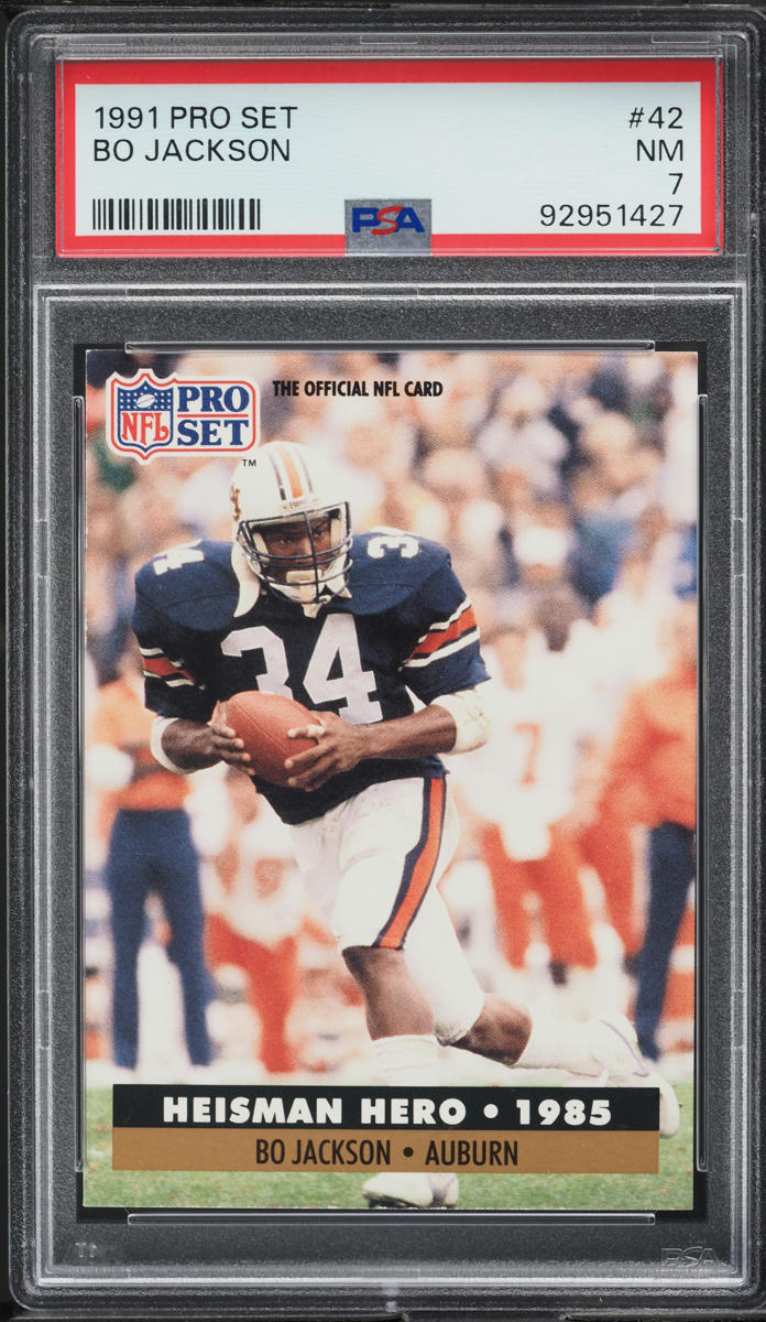 1991 Pro Set Football Bo Jackson #42 PSA 7 NRMT