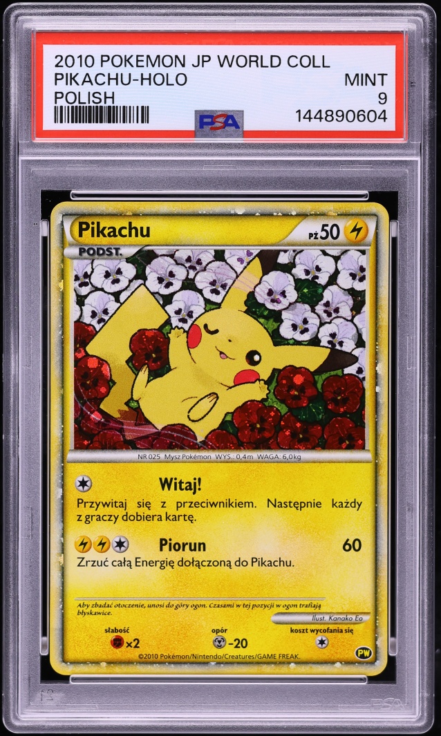 2010 Pokemon Polish World Collection Holo Pikachu PSA 9 MINT