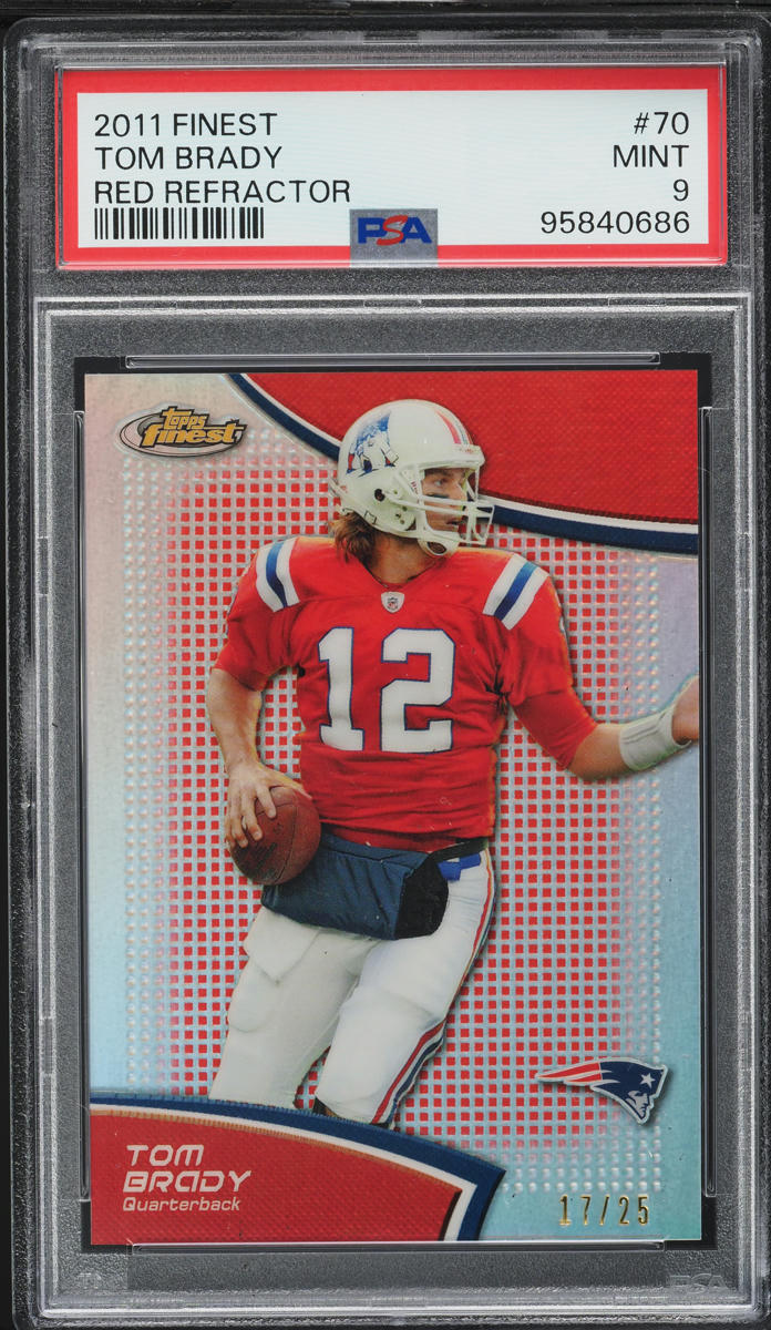 2011 Finest Red Refractor Tom Brady /25 #70 PSA 9 MINT