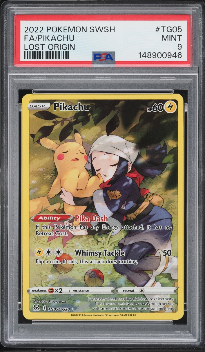 2022 Pokemon Sword & Shield Lost Origin CHR Pikachu #TG05 PSA 9 MINT
