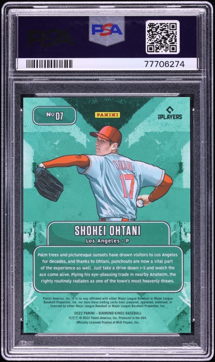 2022 Panini Diamond Kings Downtown Shohei Ohtani #D7 PSA 10 GEM MINT