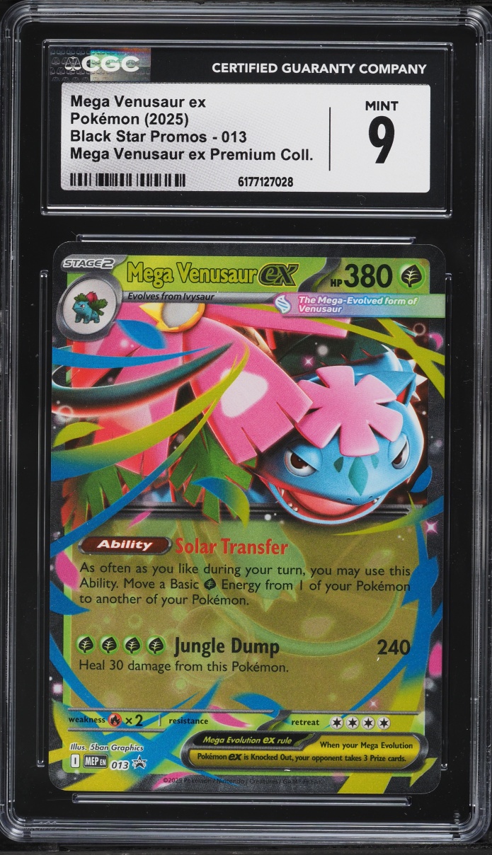 2025 Pokemon Mega Evolution Promo Premium Collection Holo Mega Venusaur Ex #13 CGC 9 MINT
