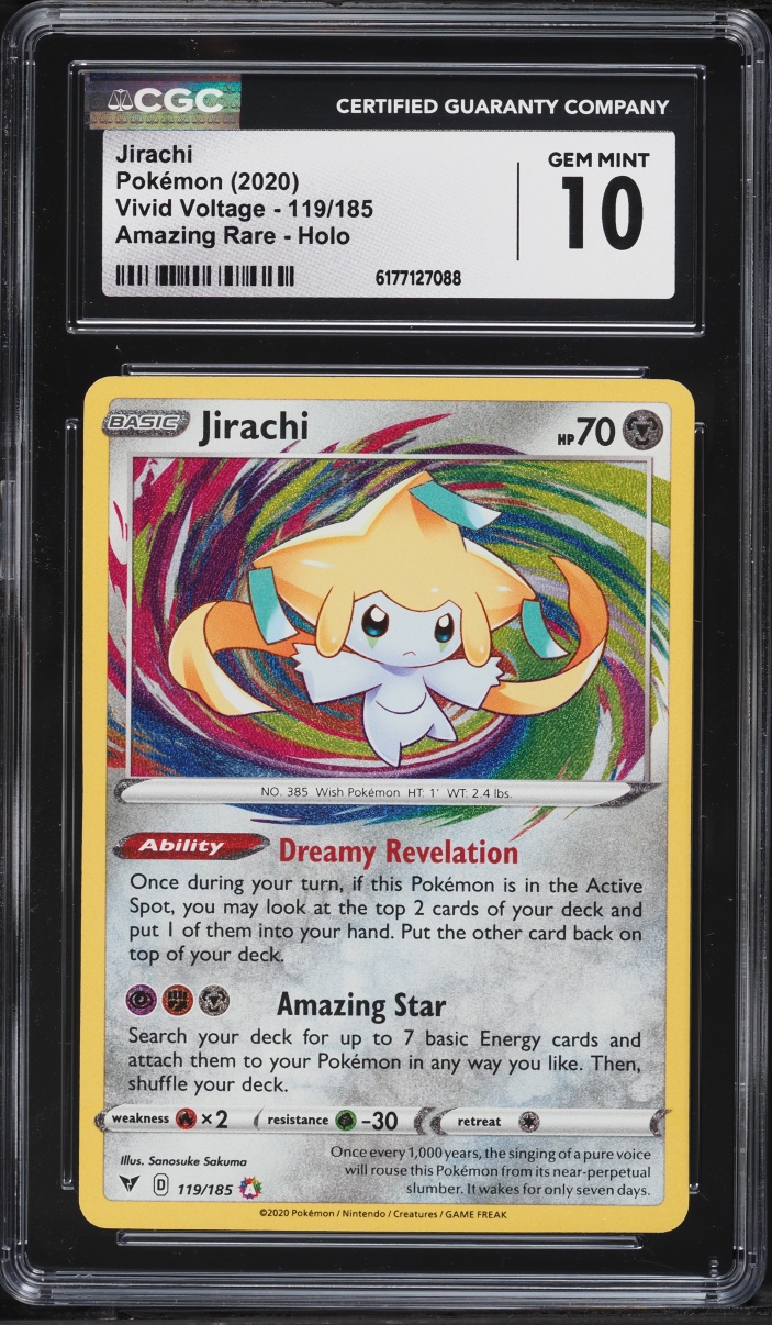 2020 Pokemon Sword & Shield Vivid Voltage Amazing Rare Jirachi #119 CGC 10 GEM MINT