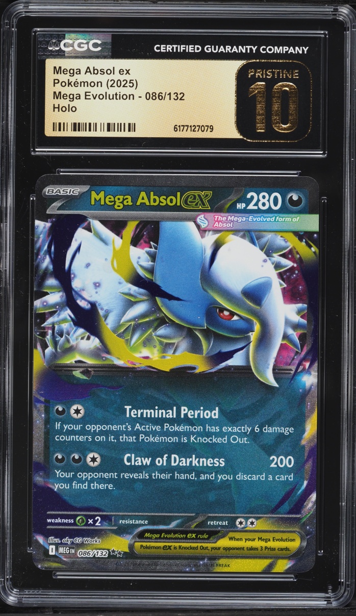 2025 Pokemon Mega Evolution Holo Mega Absol Ex #86 CGC 10 PRISTINE