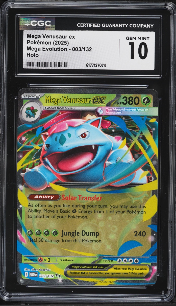 2025 Pokemon Mega Evolution Holo Mega Venusaur EX #3 CGC 10 GEM MINT
