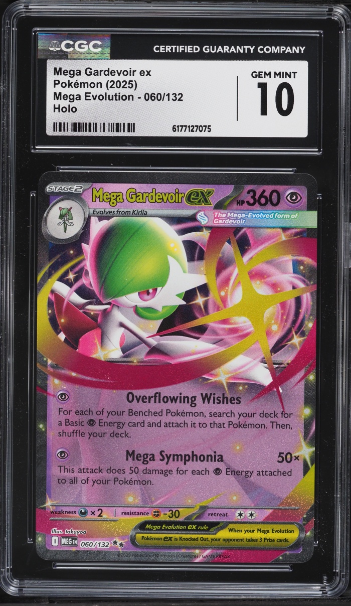 2025 Pokemon Mega Evolution Holo Mega Gardevoir Ex #60 CGC 10 GEM MINT