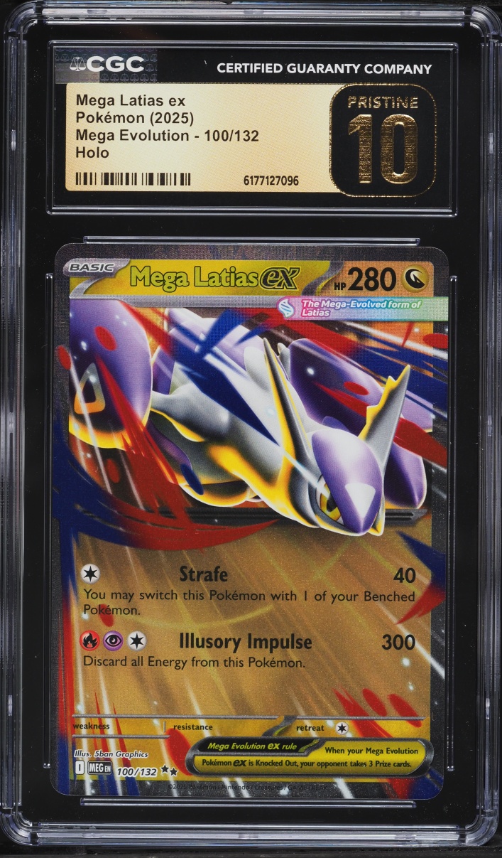 2025 Pokemon Mega Evolution Holo Mega Latias Ex #100 CGC 10 PRISTINE