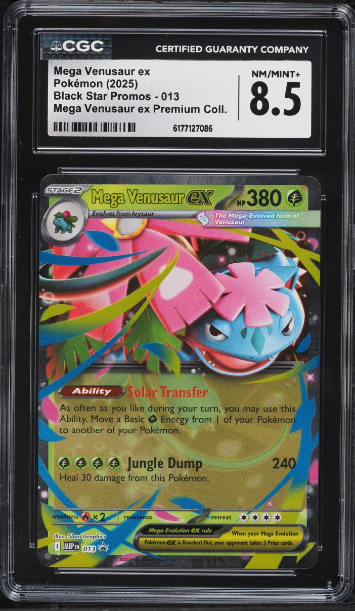 2025 Pokemon Mega Evolution Promo Premium Collection Holo Mega Venusaur Ex #13 CGC 8.5 NM-MT+