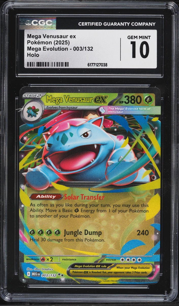 2025 Pokemon Mega Evolution Holo Mega Venusaur EX #3 CGC 10 GEM MINT